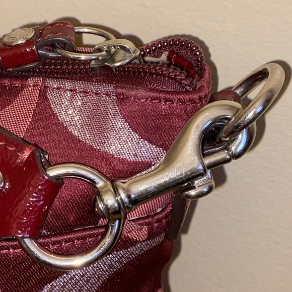 Coach Signature Metallic Stripe Crossbody Bag - Picture 9 of 15